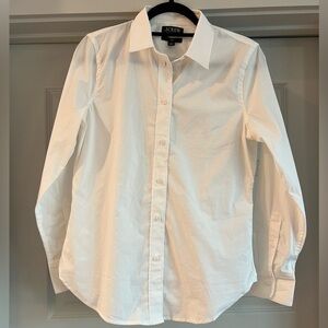 J.Crew Slim Fit Organic Cotton Button-Down Size 4 in White